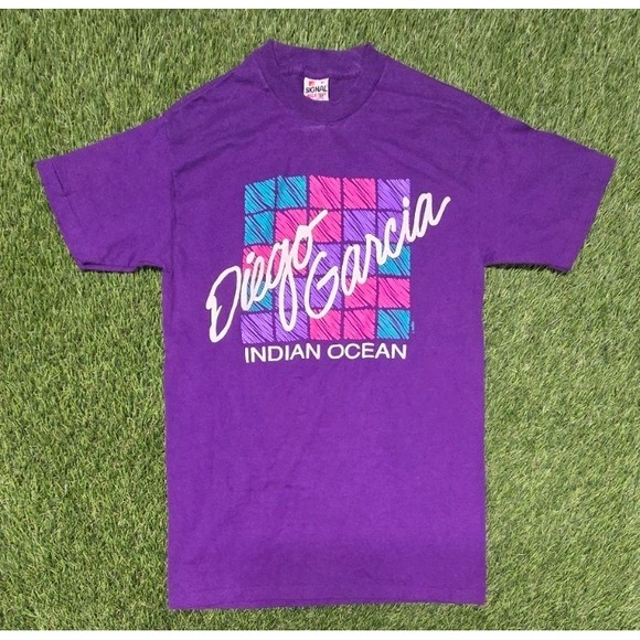 Signal Mega-Tee Other - Vintage 80s Diego Garcia Indian Ocean T Shirt Signal Mega-Tee Military M Rare